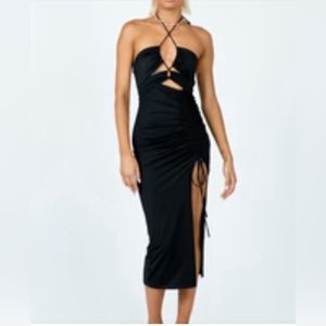 Black Princess Polly cut out dress